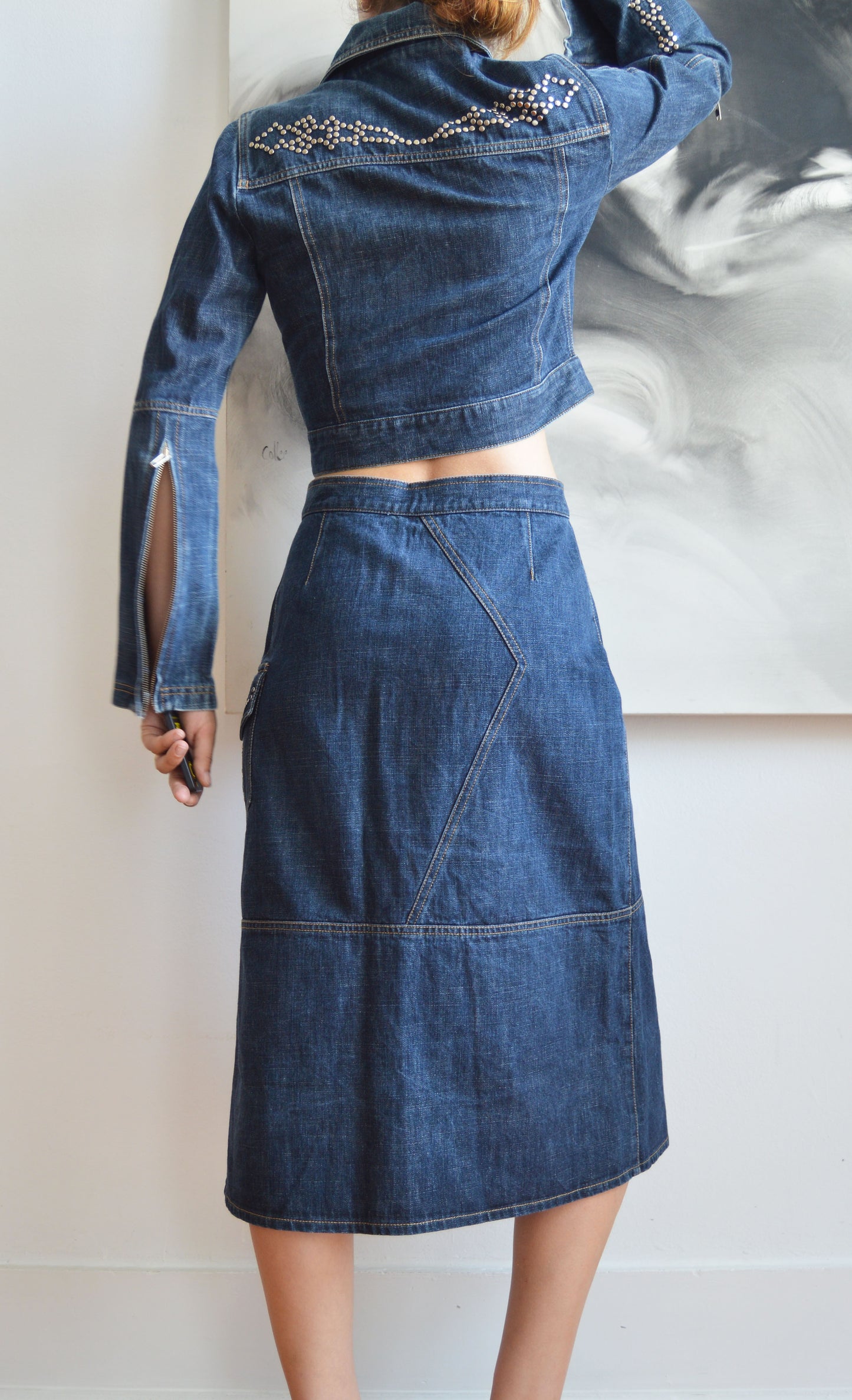 Vintage Kenzo Jeans Denim Jacket and Skirt