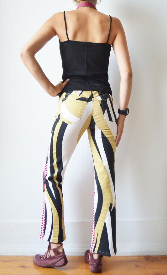 Vintage Kenzo Jungle Black Corset Top