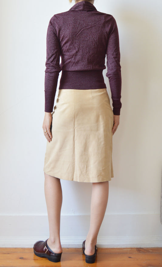 Vintage Kenzo Jungle Suede Skirt