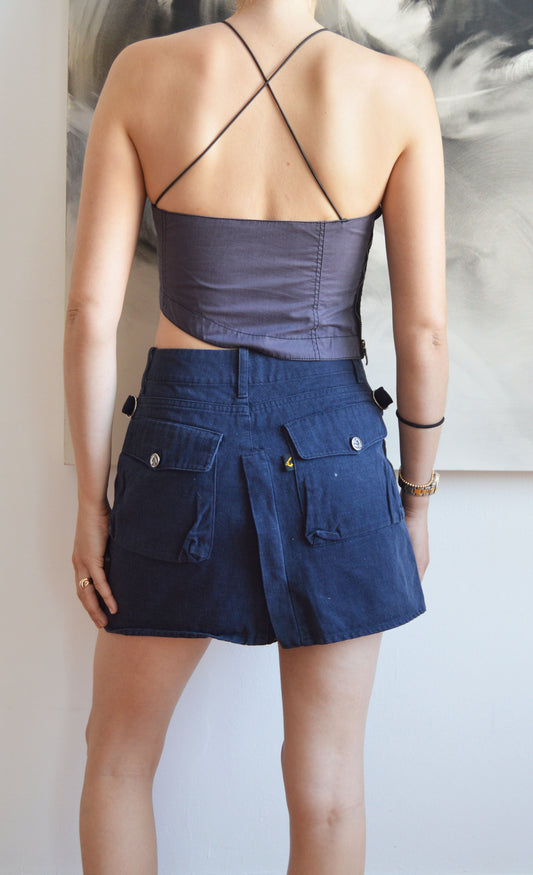 vintage maharishi dragonfly crop top