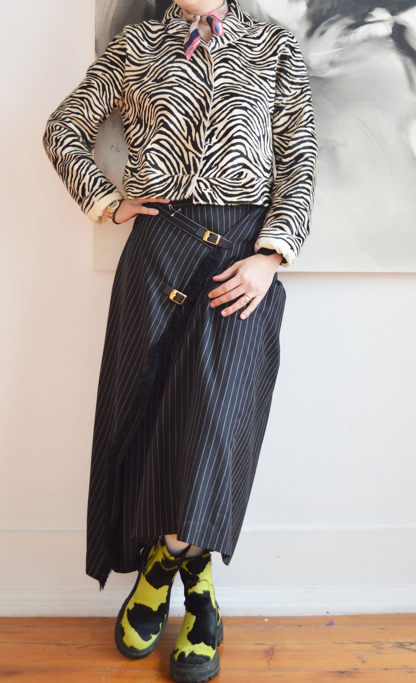 Vintage Marni F/W 1999 Pony Hair Zebra Print Jacket