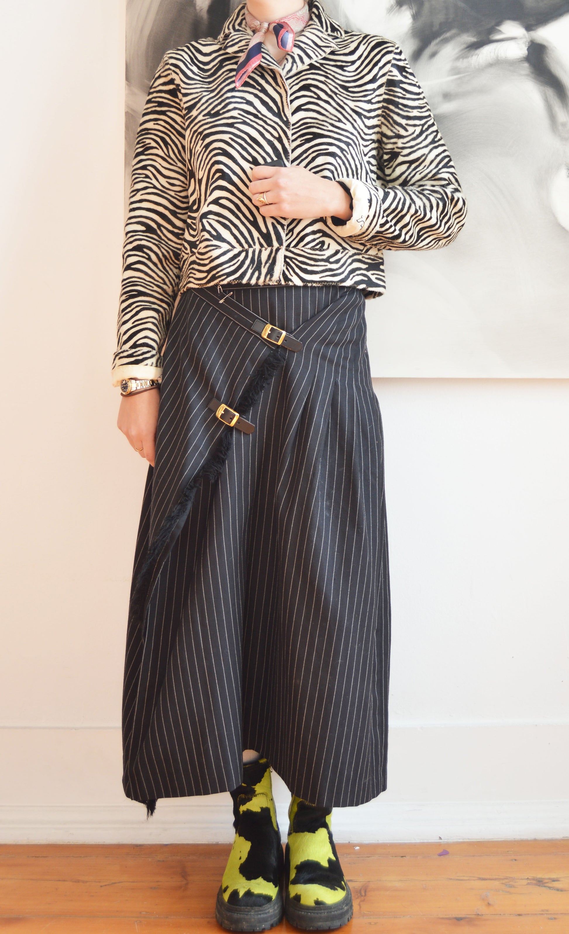 Vintage Marni F/W 1999 Pony Hair Zebra Print Jacket