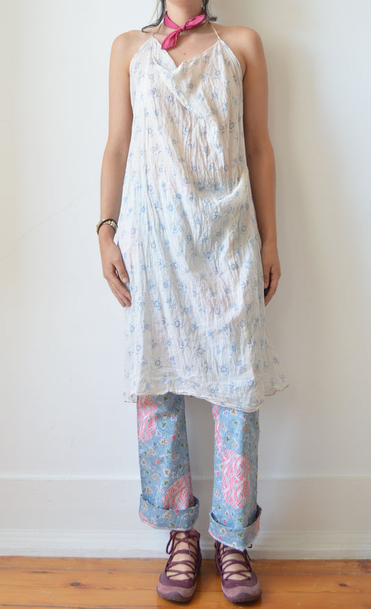 Vintage Marni S/S 2003 Backless Cotton Floral Dress