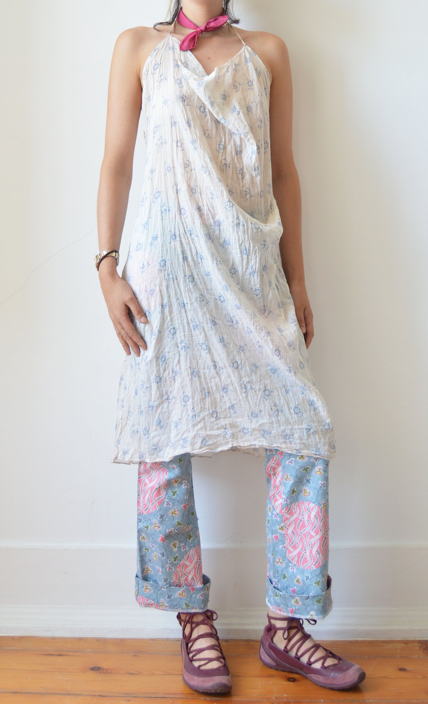 Vintage Marni S/S 2003 Backless Cotton Floral Dress