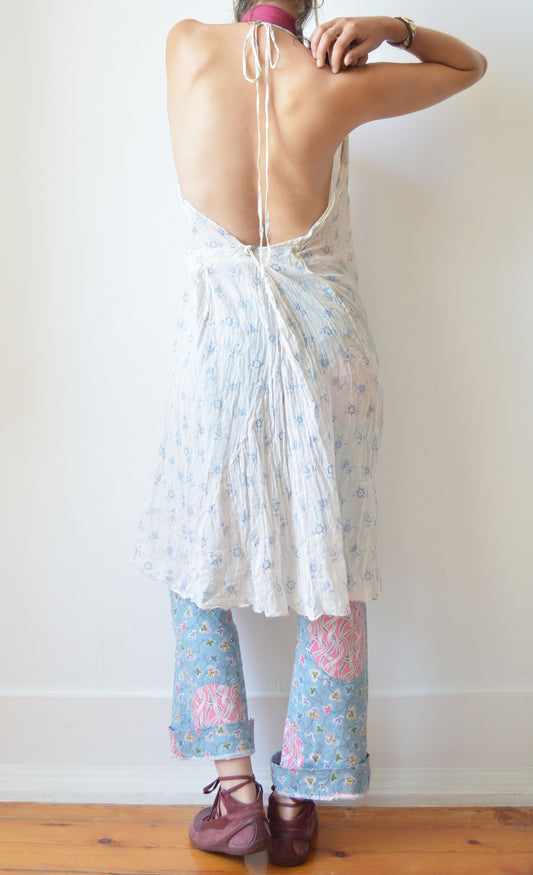 Vintage Marni S/S 2003 Backless Cotton Floral Dress