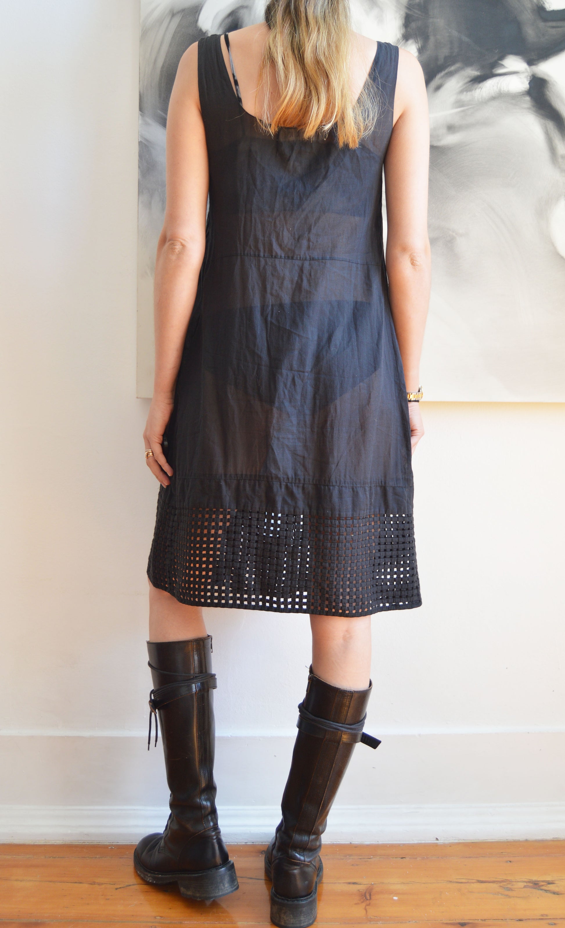 Vintage Marni S/S 2006 Black Cotton Dress