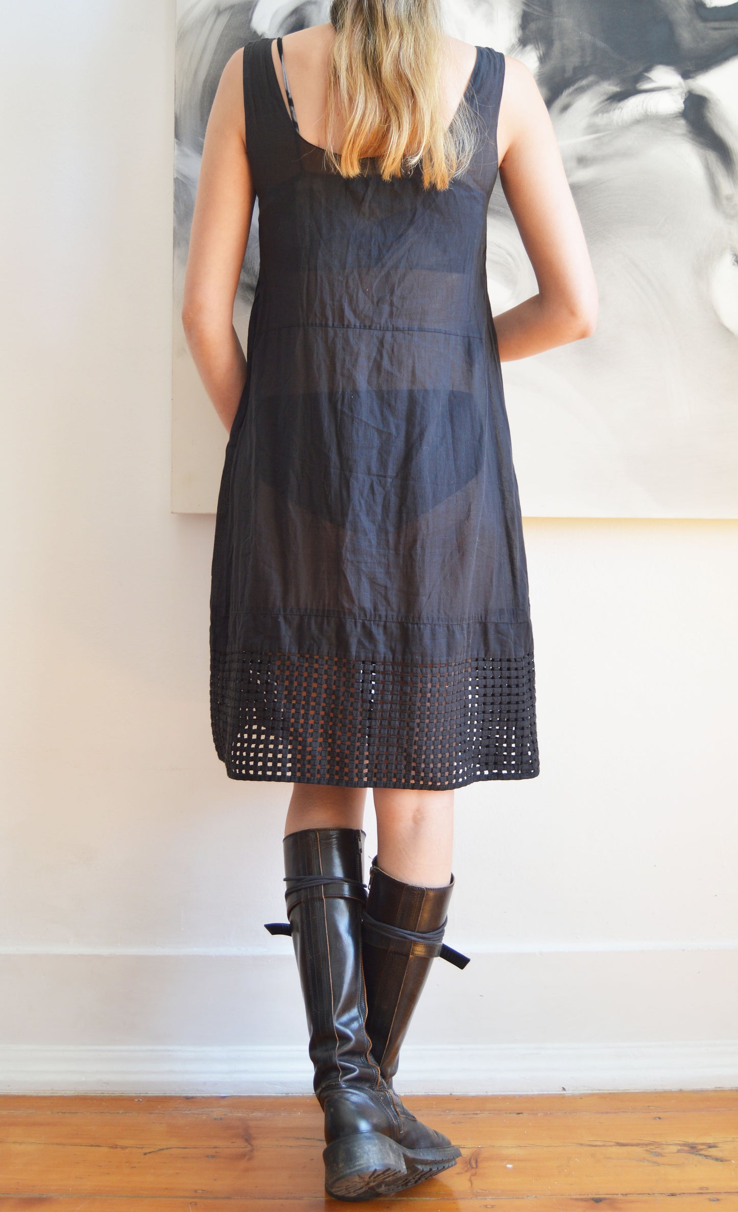 Vintage Marni S/S 2006 Black Cotton Dress