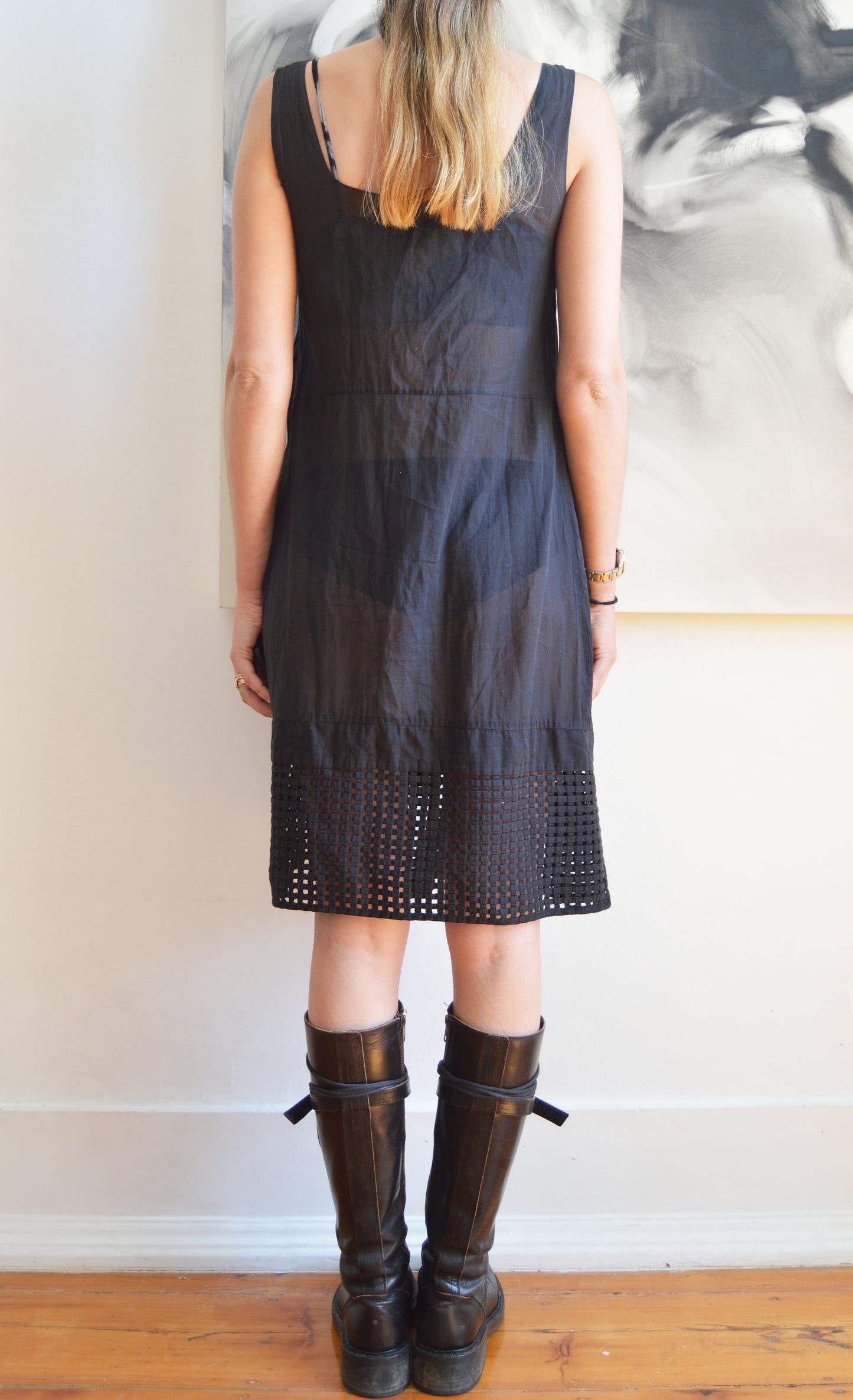 Vintage Marni S/S 2006 Black Cotton Dress