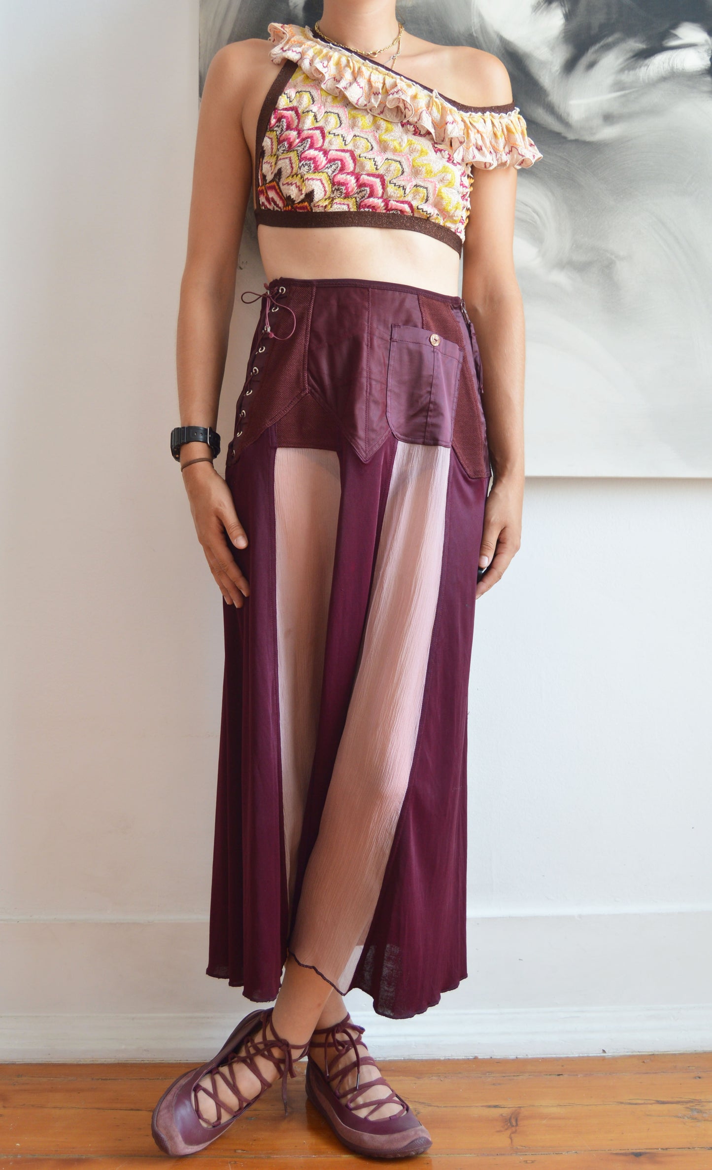 Vintage Missoni S/S 2012 Cut Out Crop Top