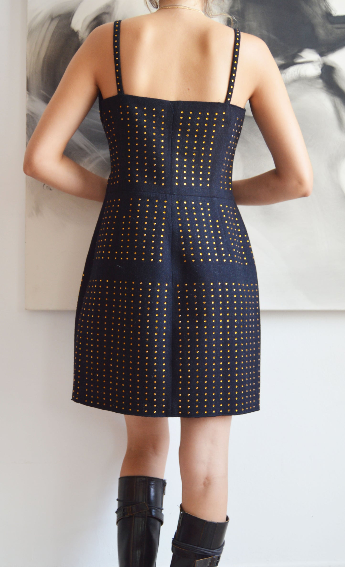Vintage Miu Miu S/S 1998 Rhinestone Studded Dress