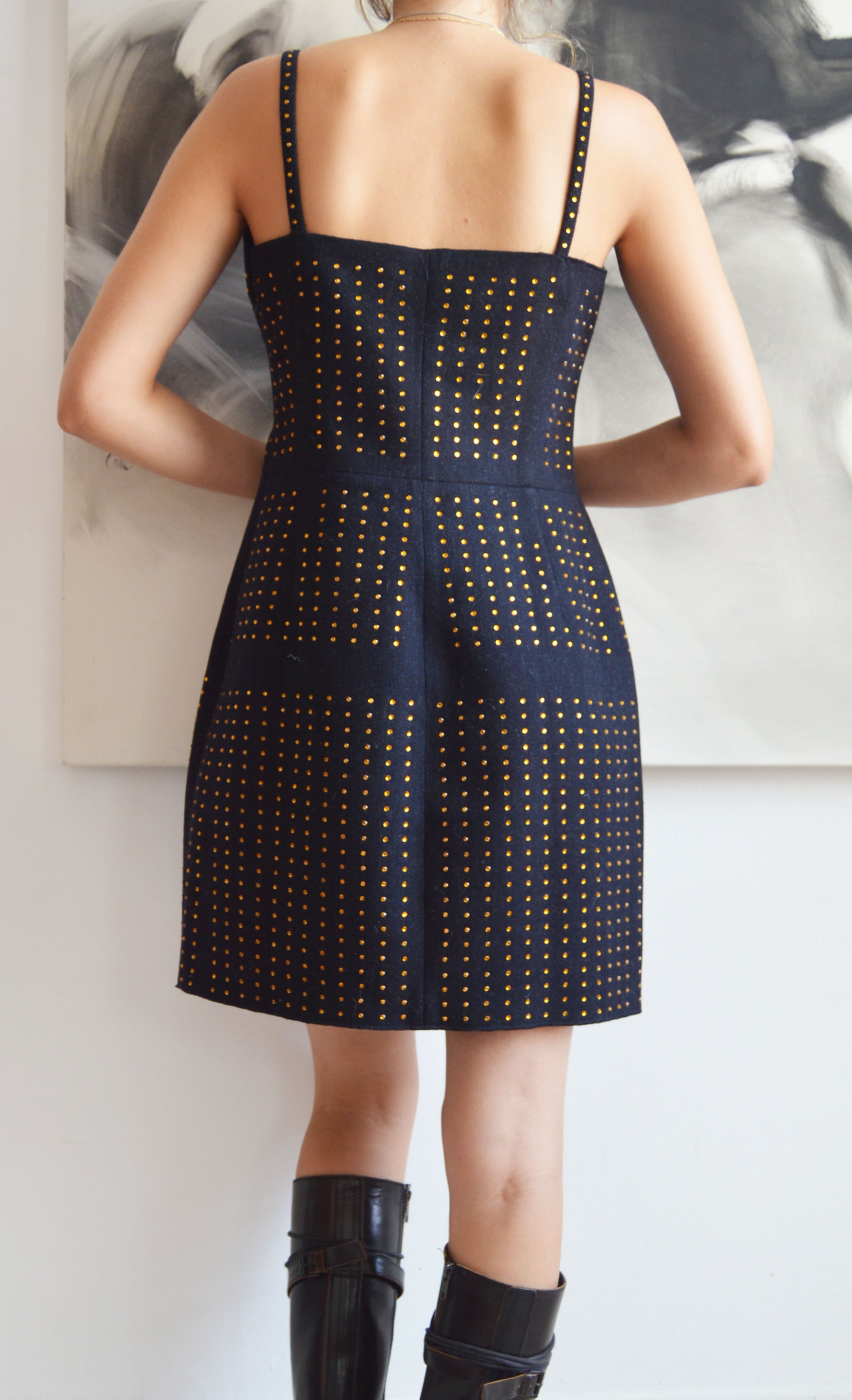 Vintage Miu Miu S/S 1998 Rhinestone Studded Dress