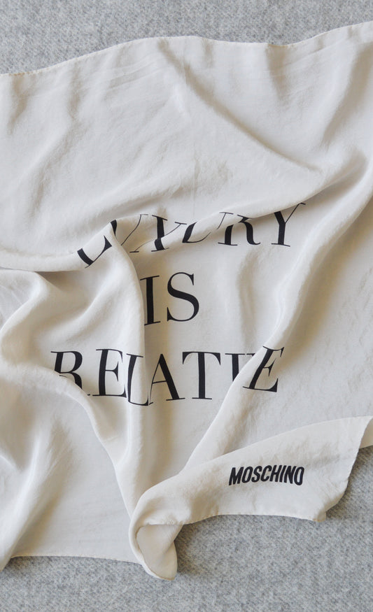 vintage moschino silk scarf