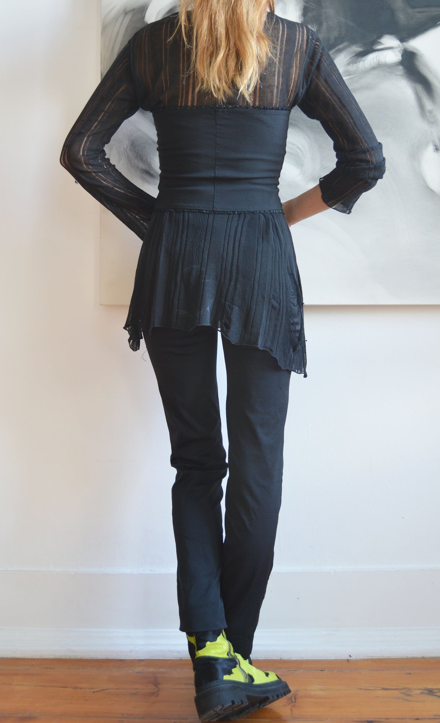 Vintage Prada Black Trousers with Panels