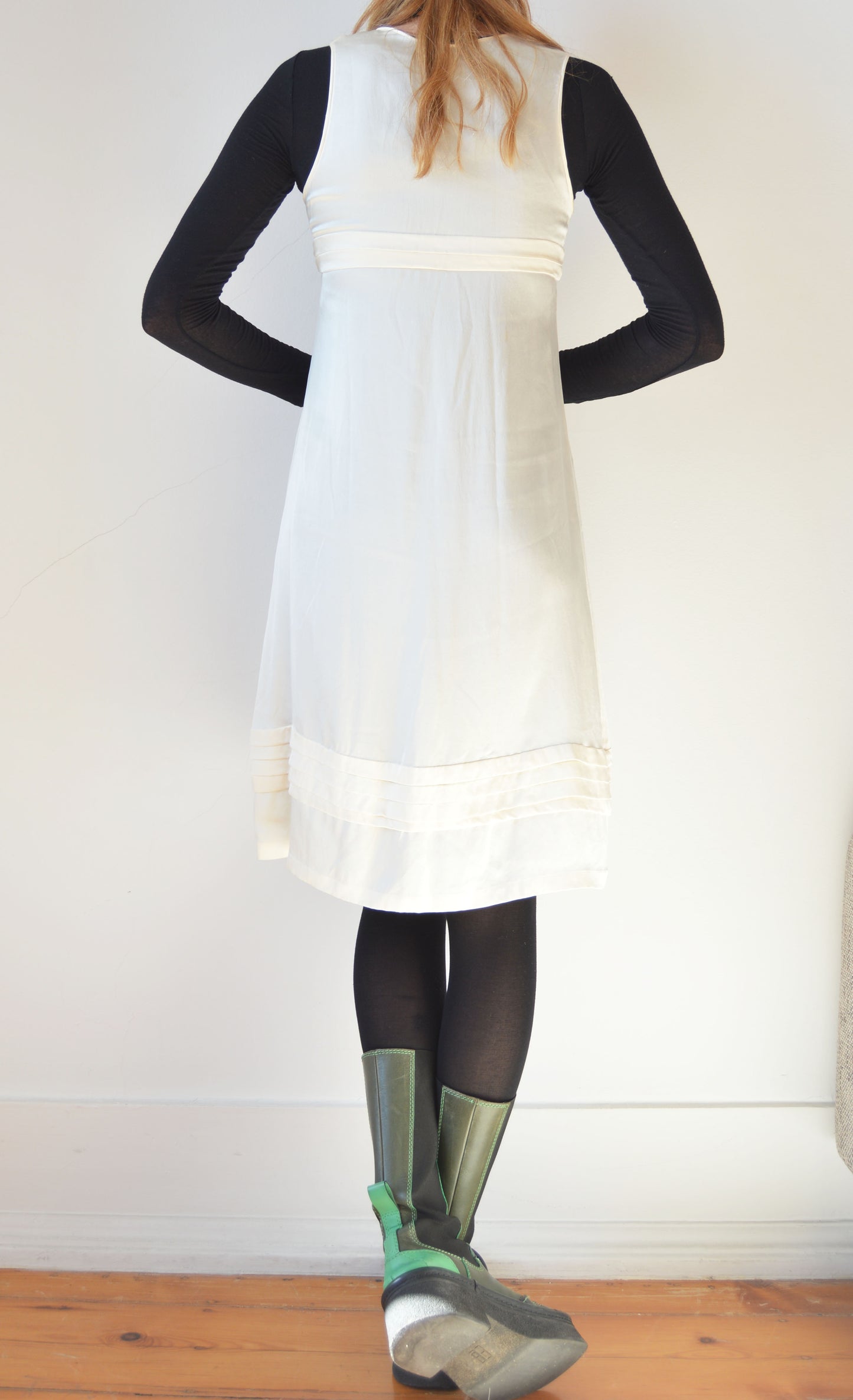 Vintage Prada 1994 White Silk Dress