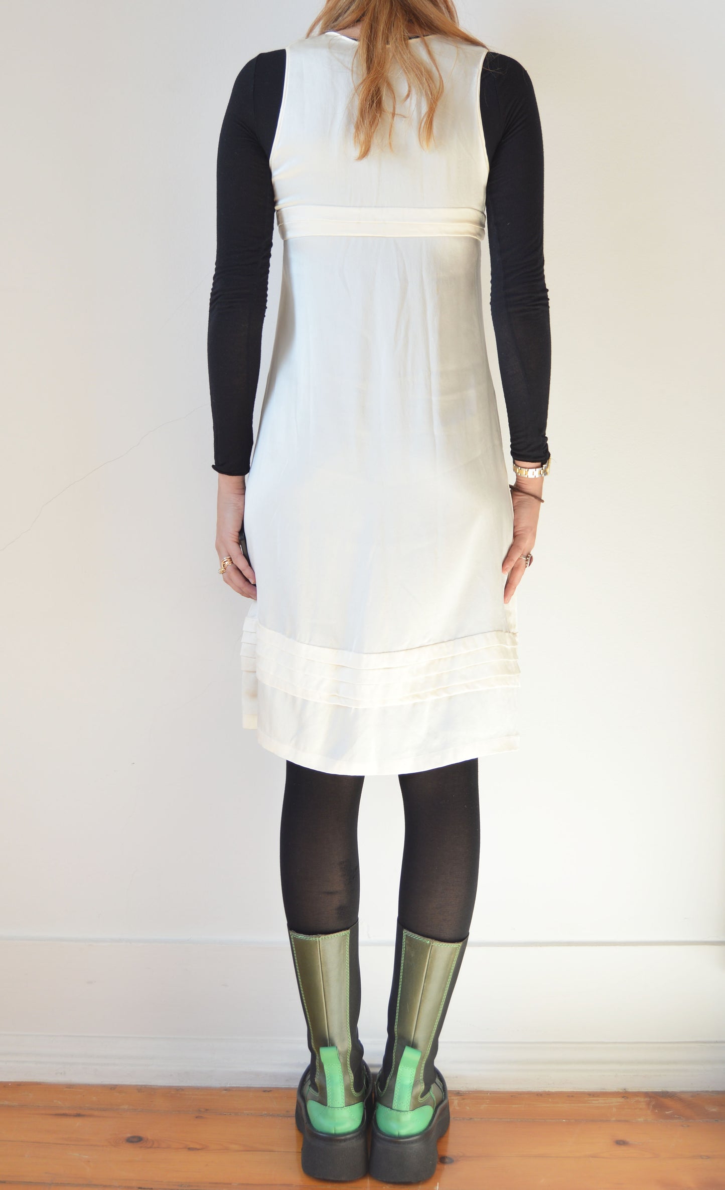 Vintage Prada 1994 White Silk Dress