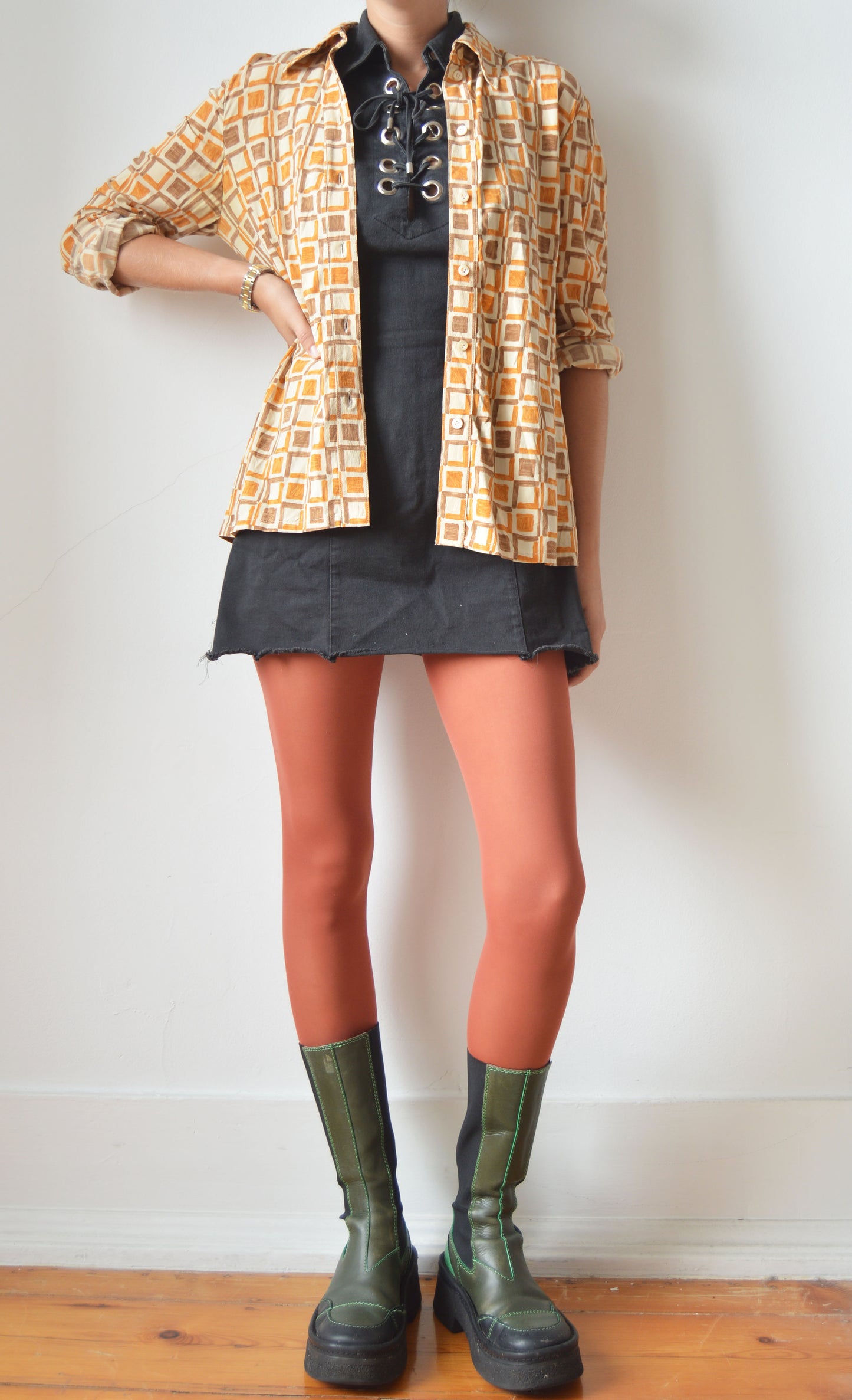 Vintage Prada S/S 1996 Geometric Print Shirt