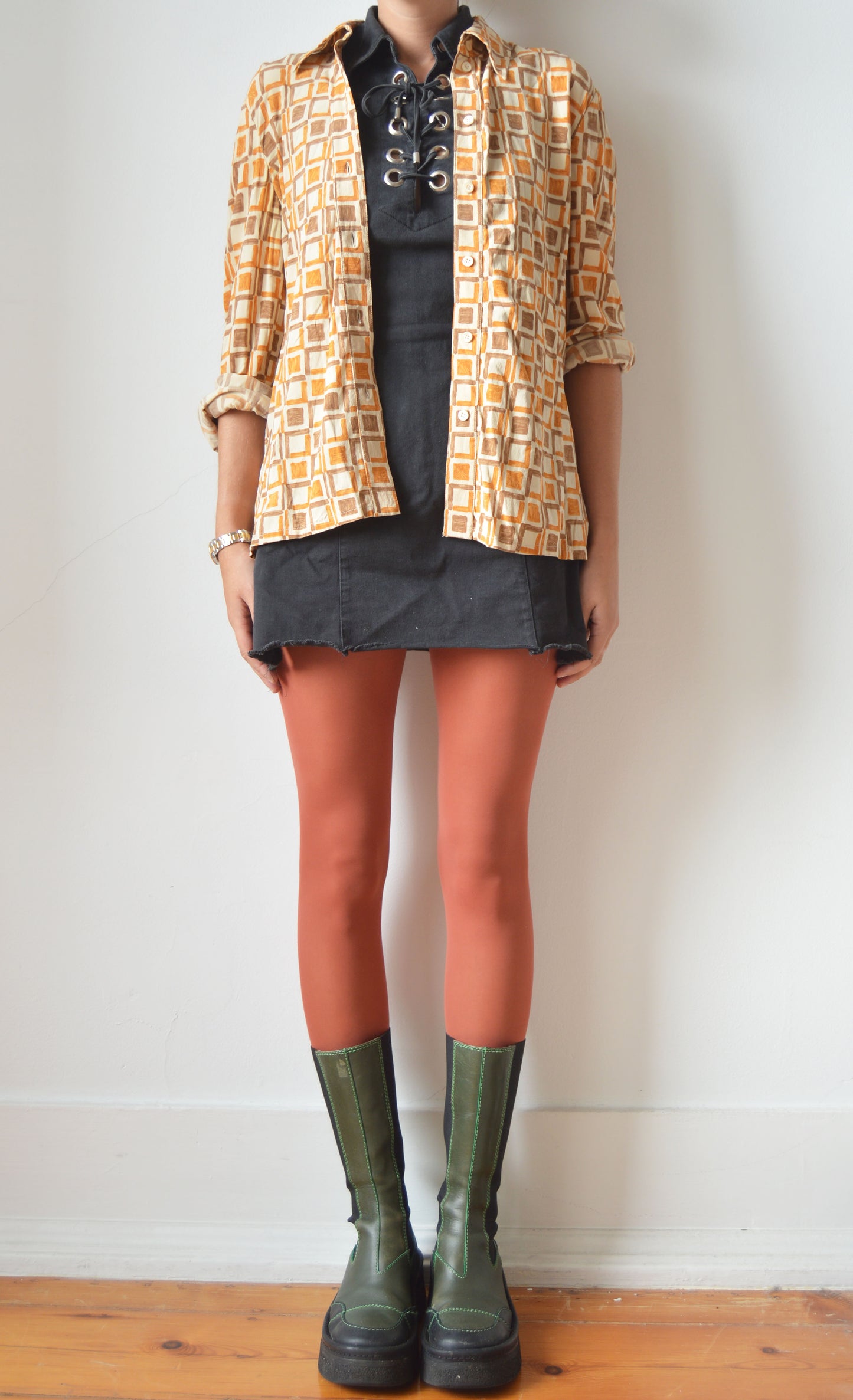 Vintage Prada S/S 1996 Geometric Print Shirt