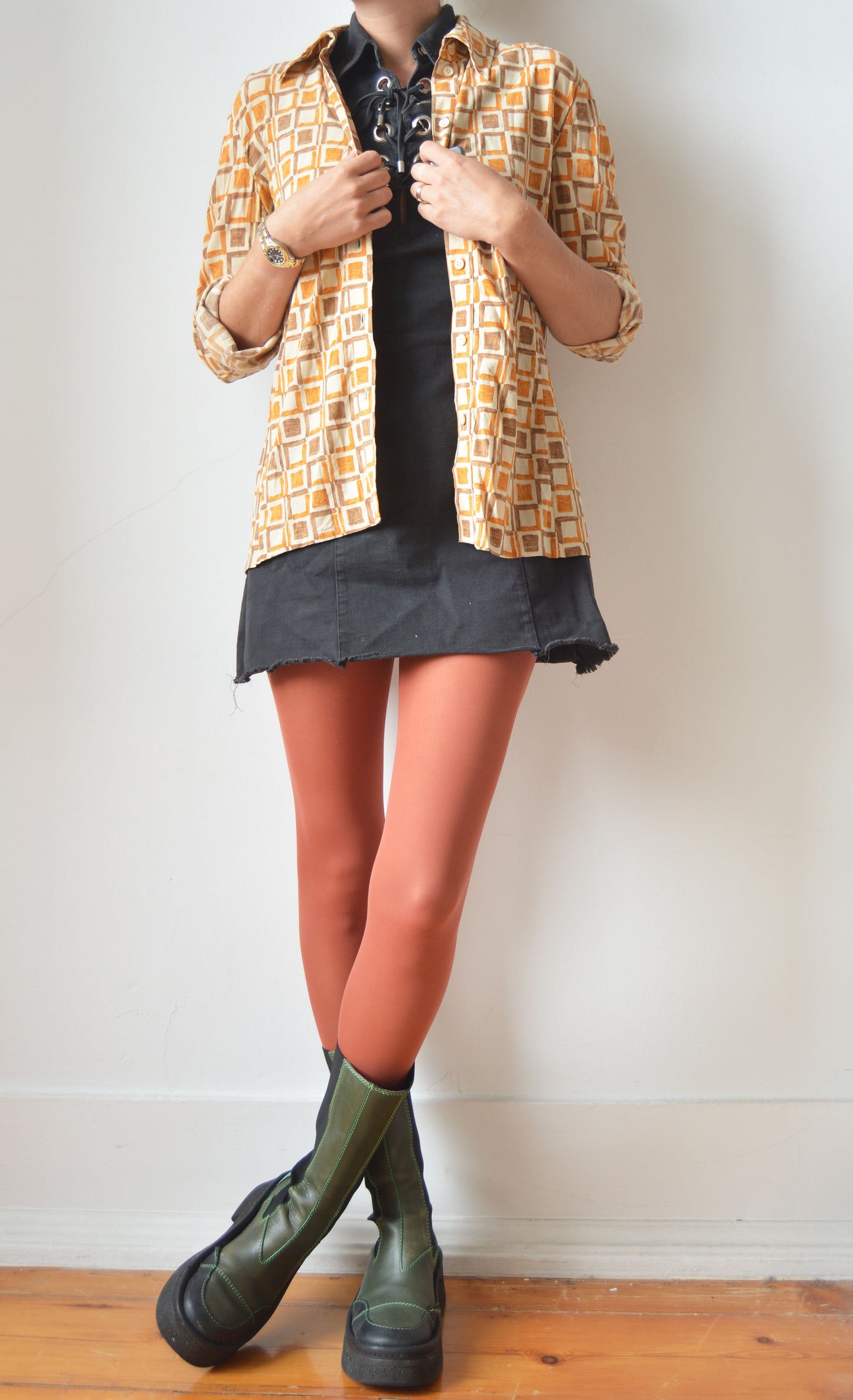 Vintage Prada S/S 1996 Geometric Print Shirt