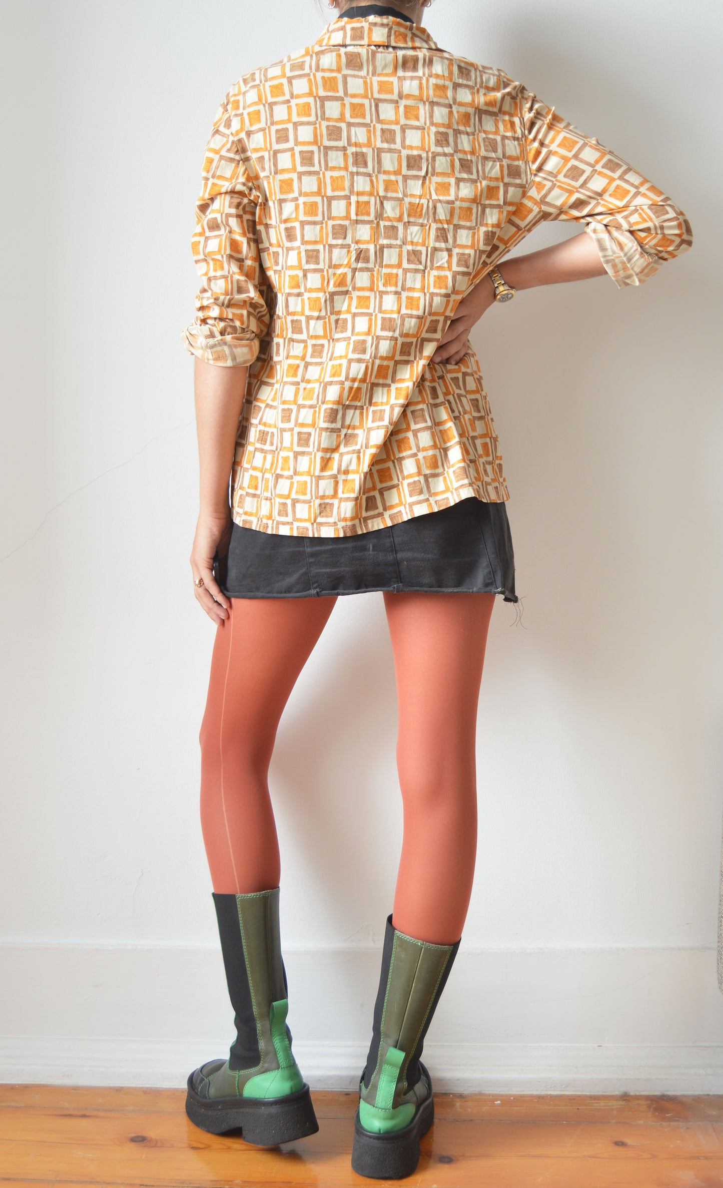 Vintage Prada S/S 1996 Geometric Print Shirt