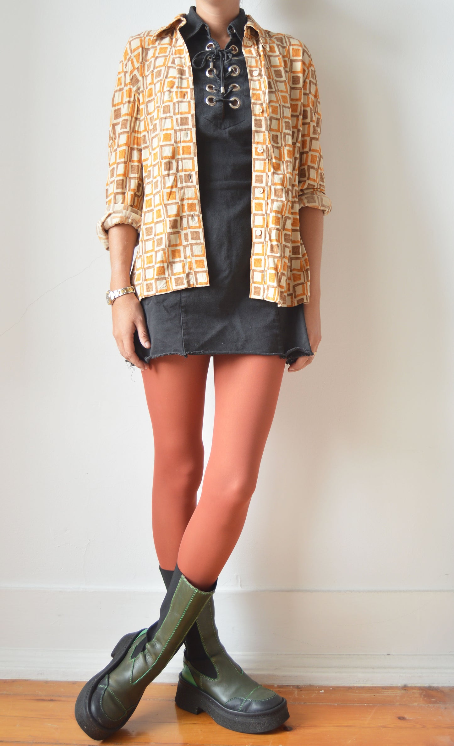 Vintage Prada S/S 1996 Geometric Print Shirt