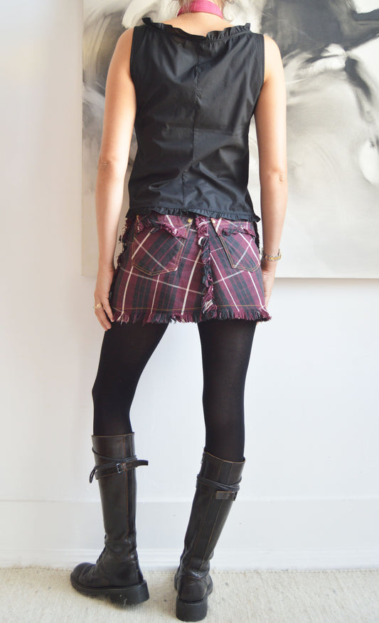 Vivienne Westwood Anglomania F/W 1998 Red Tartan Mini Skirt