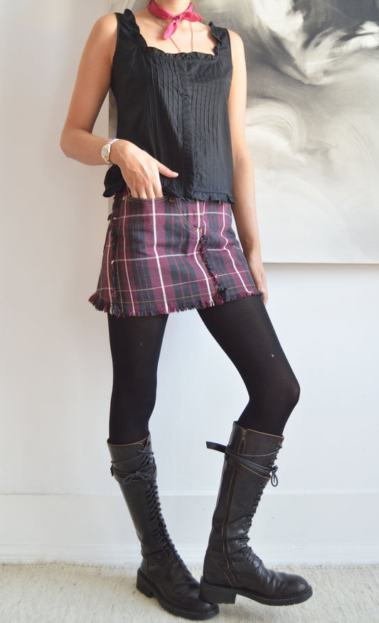 Vivienne Westwood Anglomania F/W 1998 Red Tartan Mini Skirt