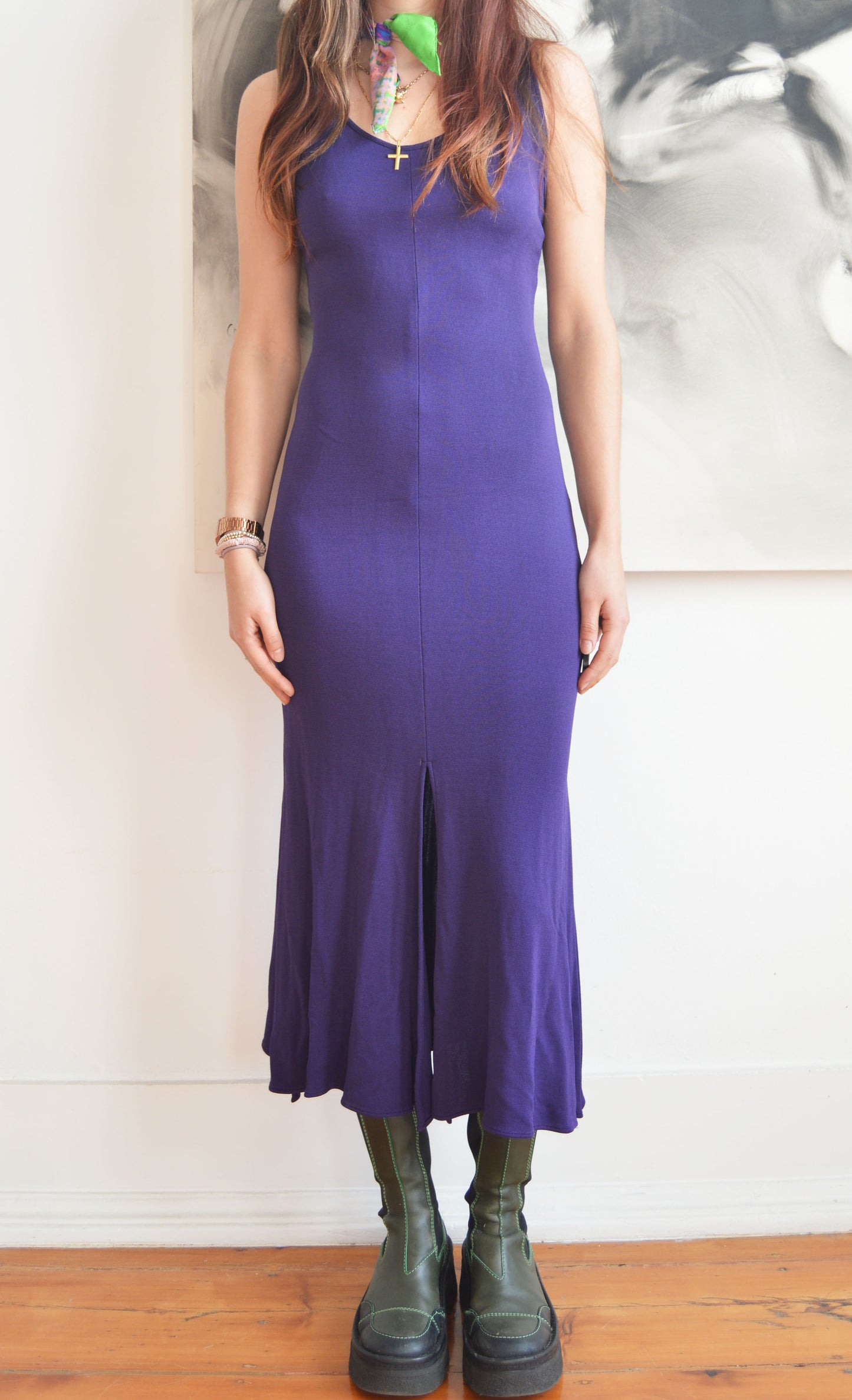 vintage alberta ferretti purple dress