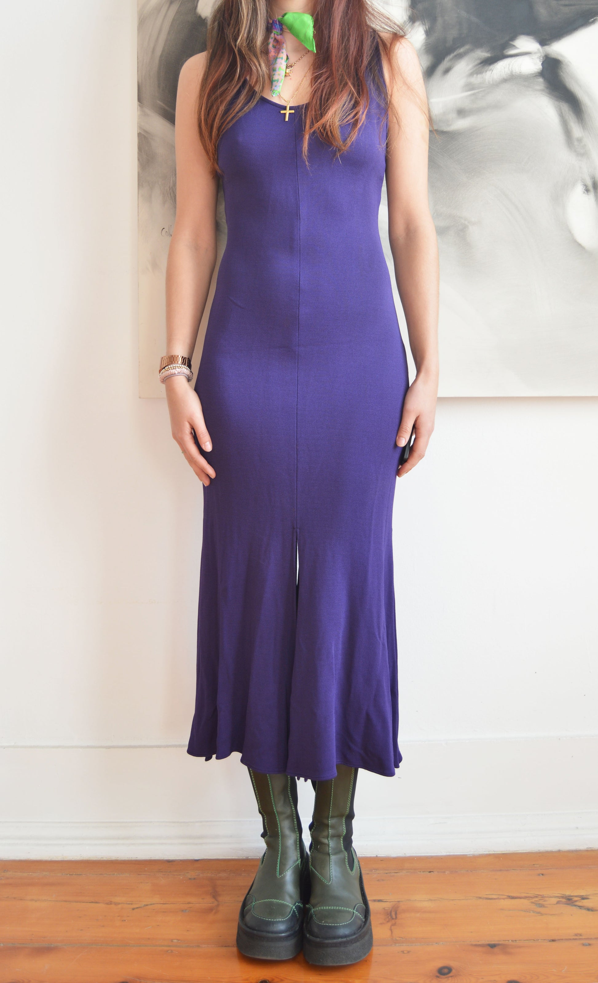 vintage alberta ferretti purple dress