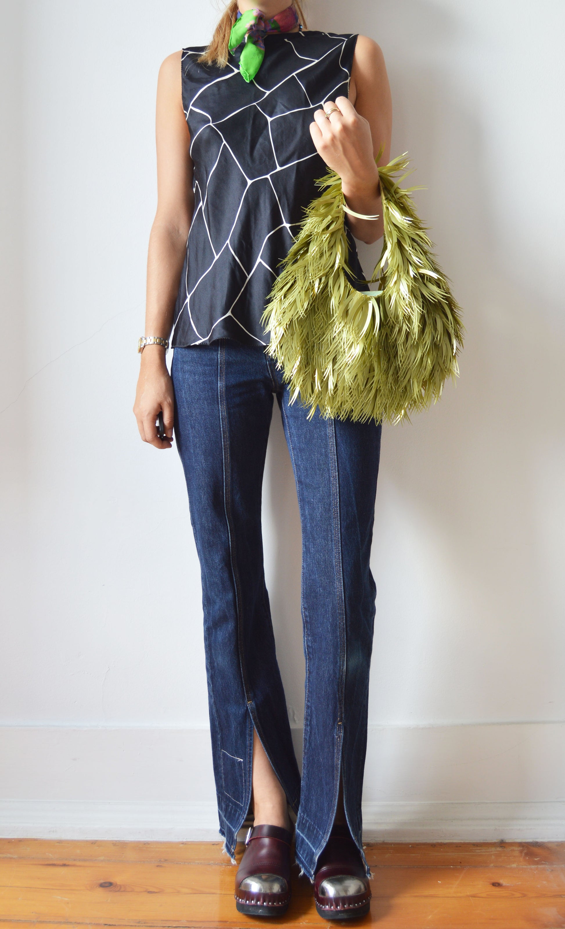 Vintage Chloé F/W 2000 Green Plastic Spiked Bag