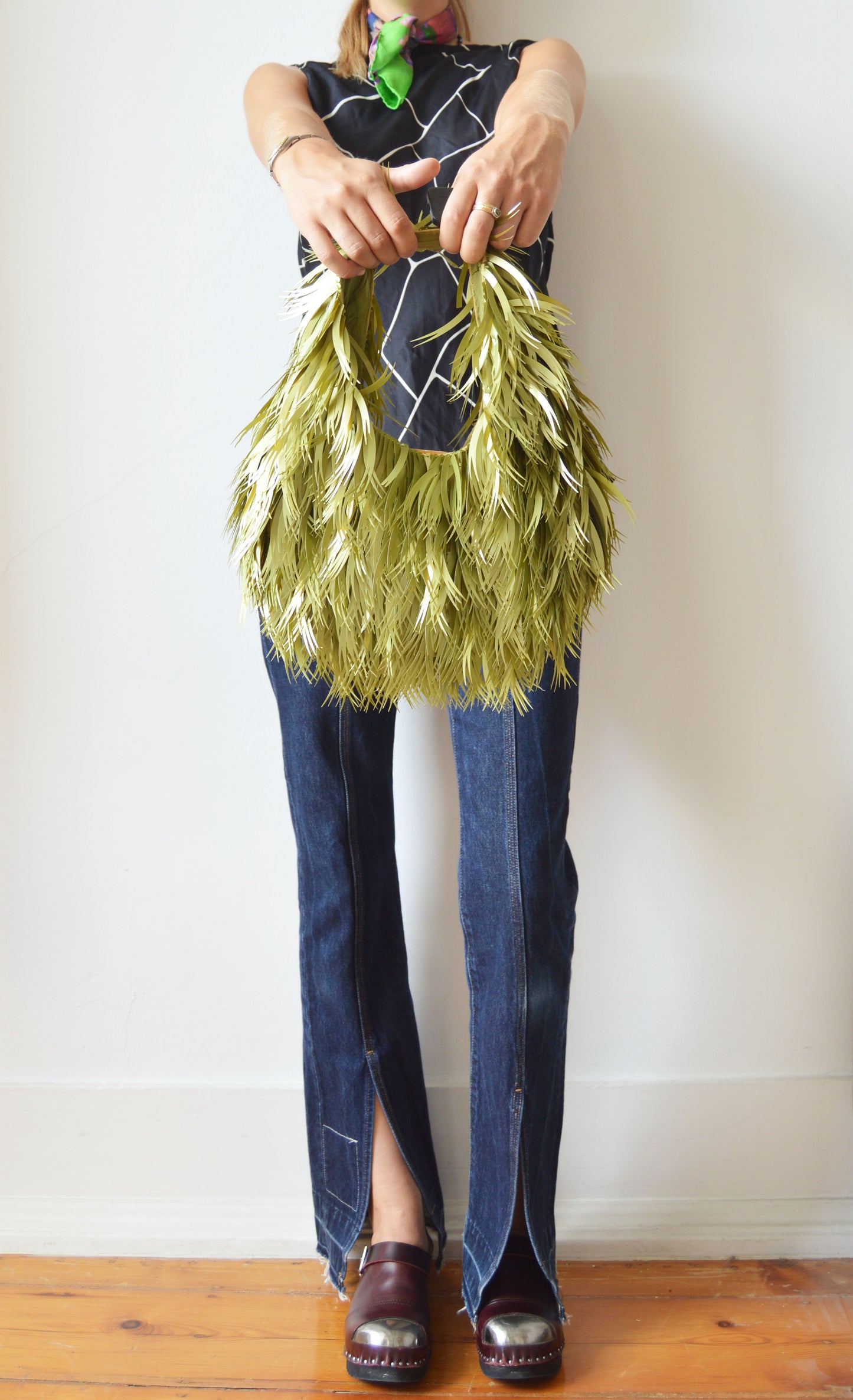 Vintage Chloé F/W 2000 Green Plastic Spiked Bag
