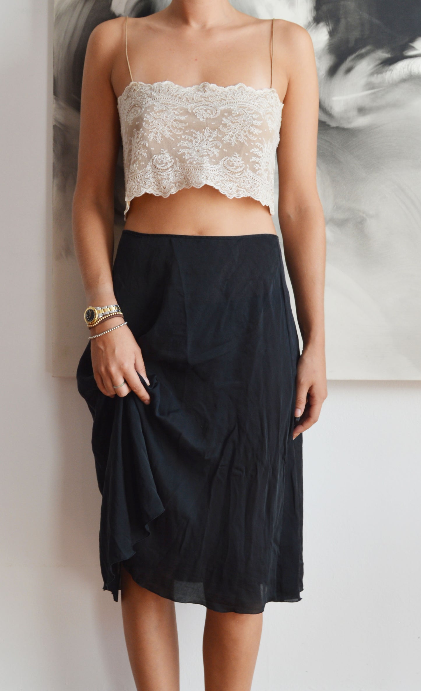 Vintage Chloé Lace Crop Top