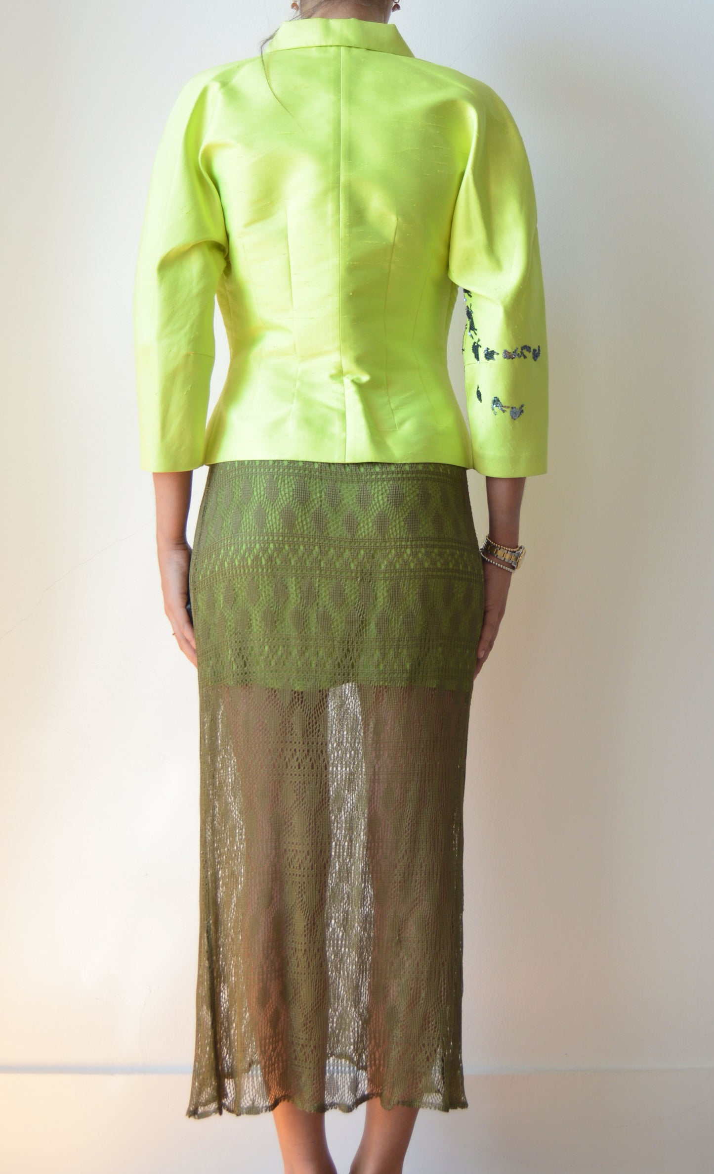 Vintage Chloe S/S 2001 Sequin Horse Silk Jacket