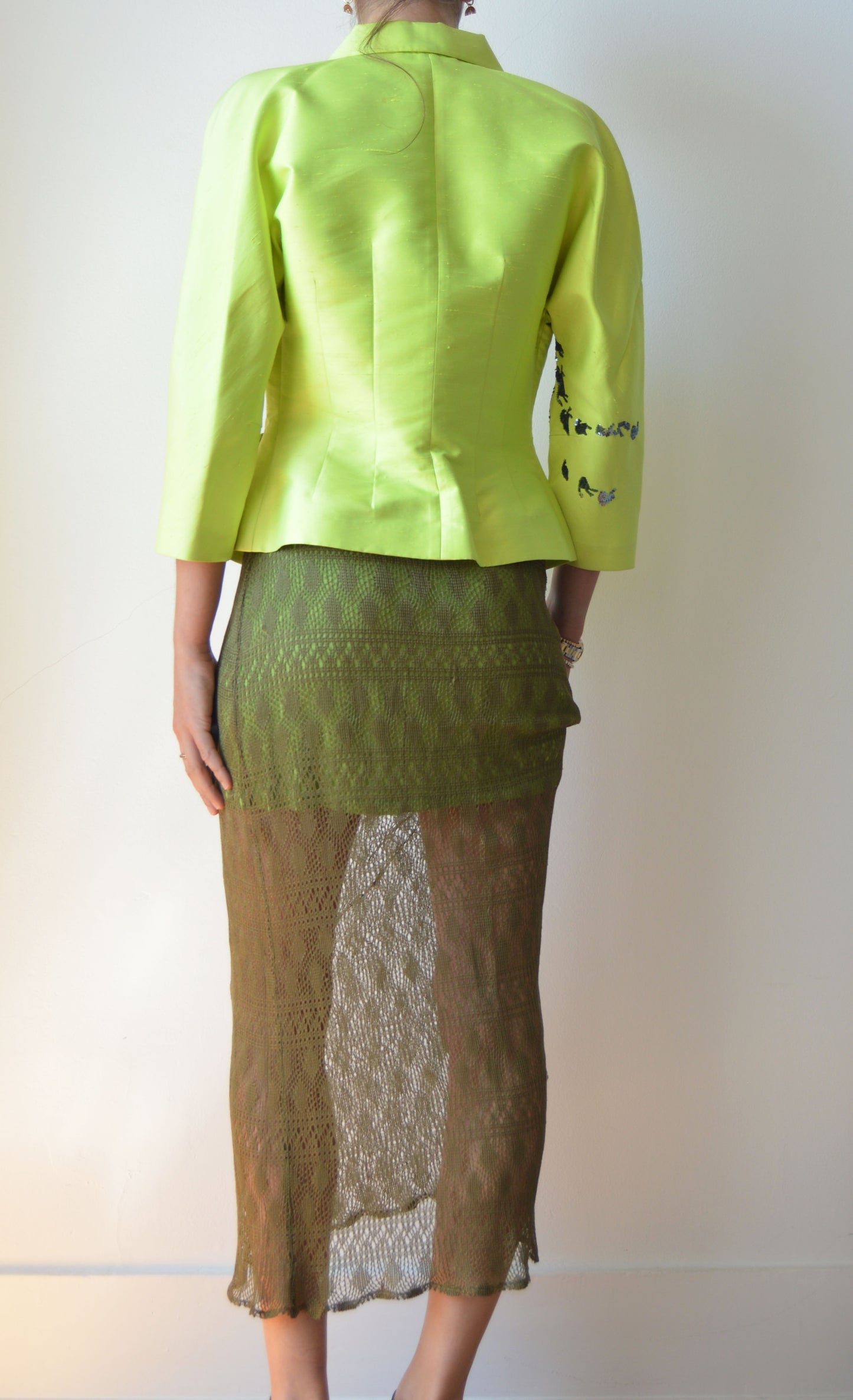 Vintage Chloe S/S 2001 Sequin Horse Silk Jacket
