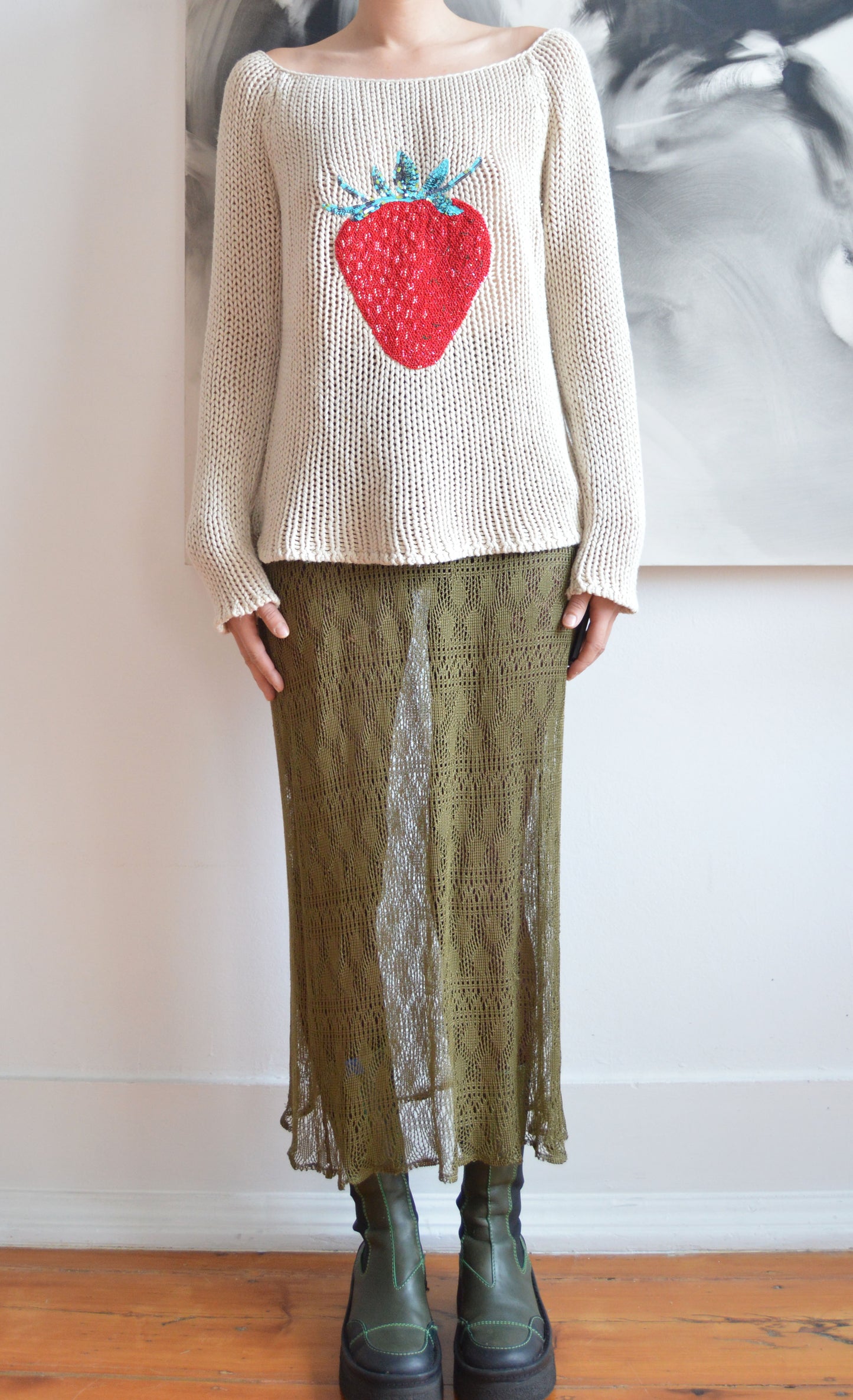 Vintage Chloé S/S 2001 Knitted Strawberry Jumper