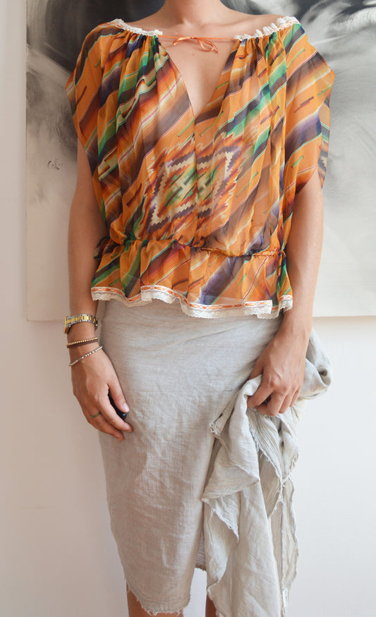 Christian Dior Spring 2002 Silk Top