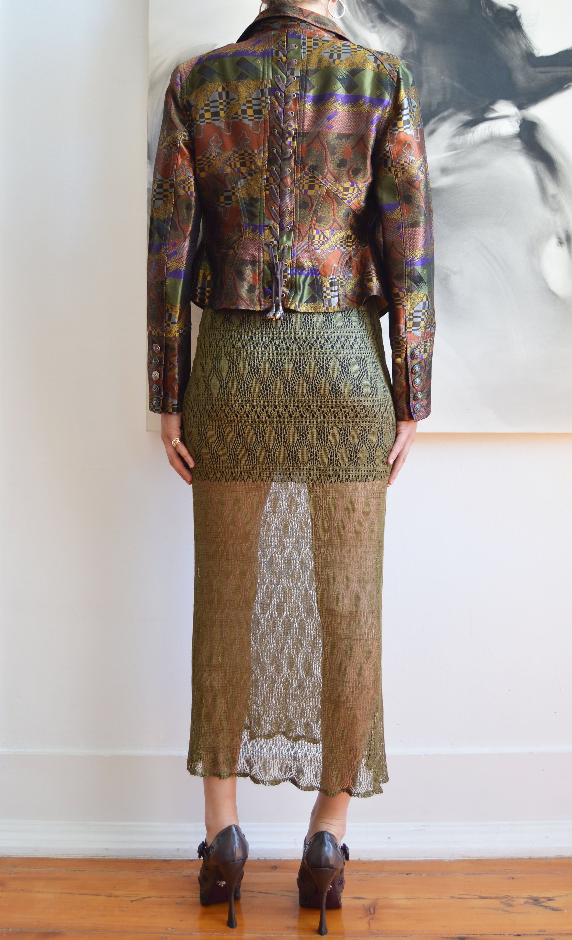 vintage christian lacroix bazar brocade jacket