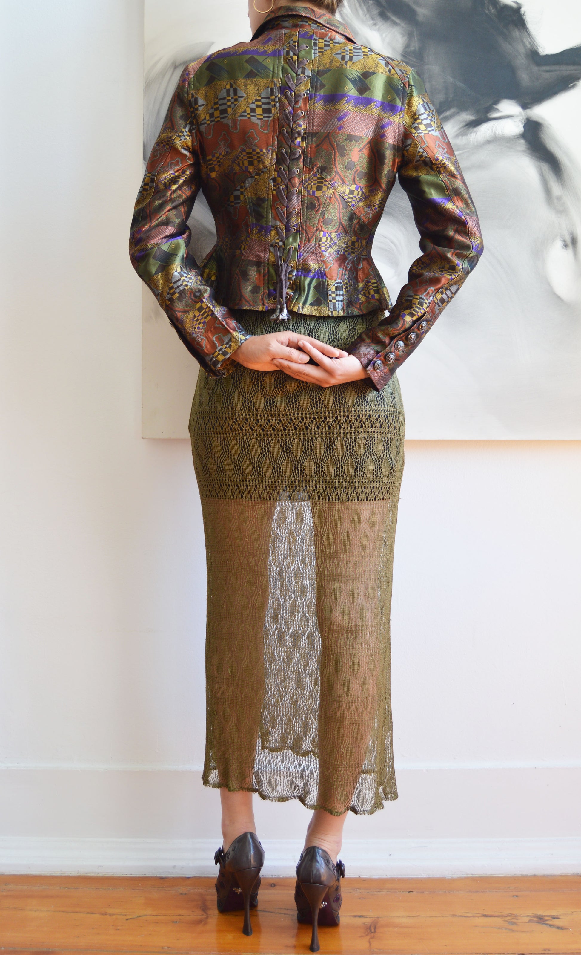 vintage christian lacroix bazar brocade jacket