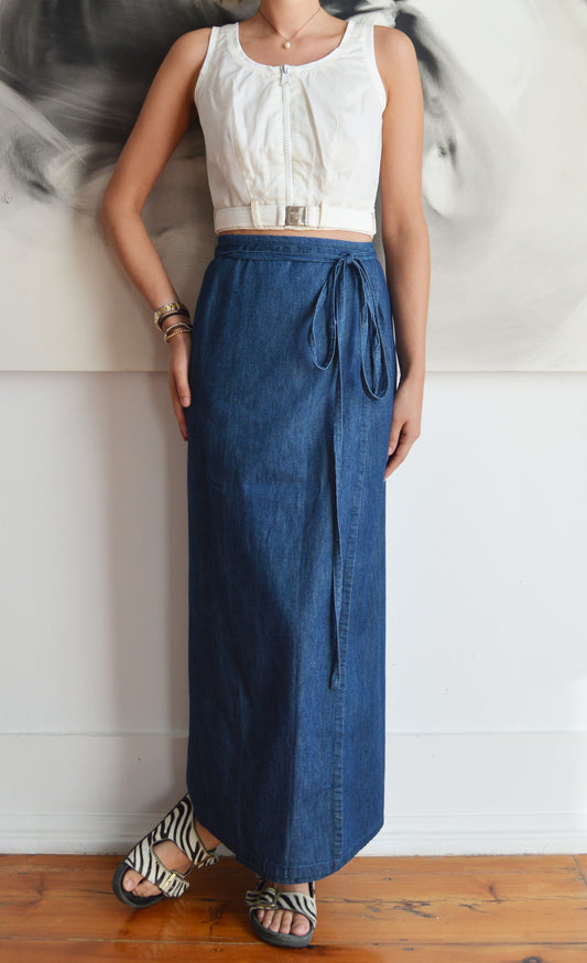 Vintage Dolce & Gabbana Denim Wrap Skirt
