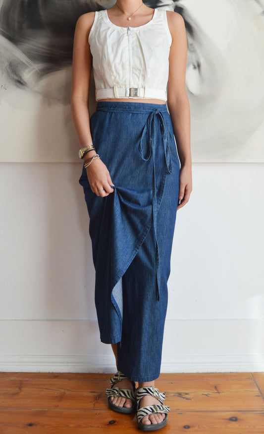 Vintage Dolce & Gabbana Denim Wrap Skirt