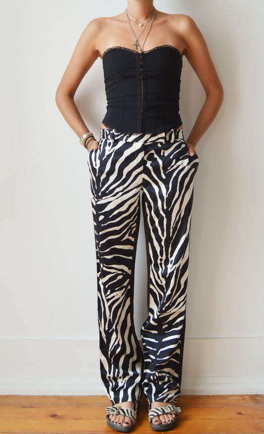 vintage dolce gabbana fw 1999 zebra trousers