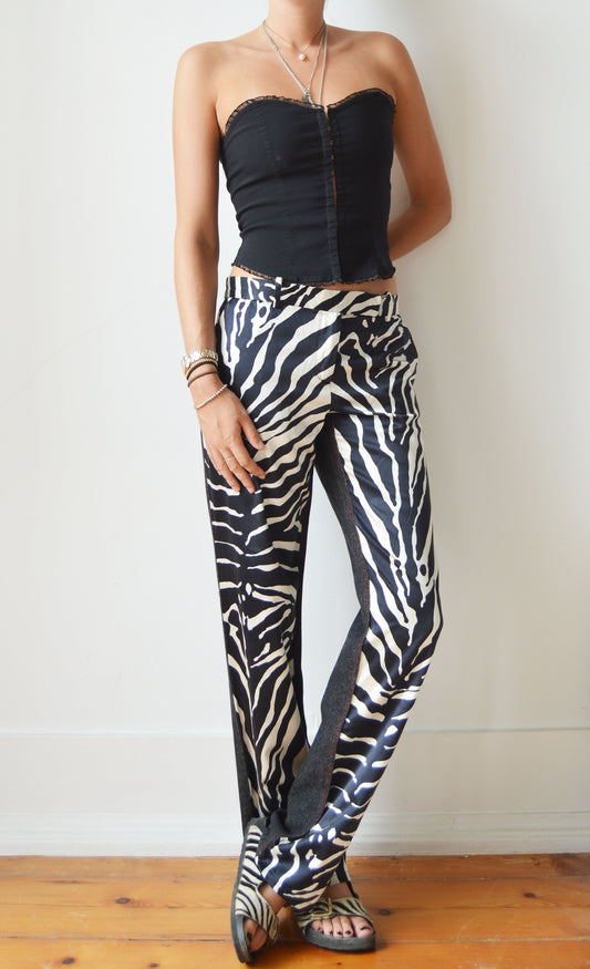 vintage dolce gabbana fw 1999 zebra trousers