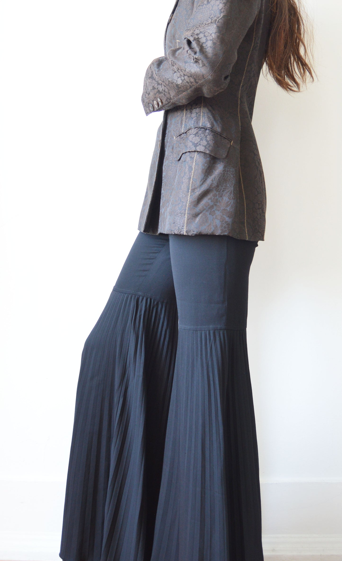 vintage dolce gabbana fw 2000 black pleated trousers