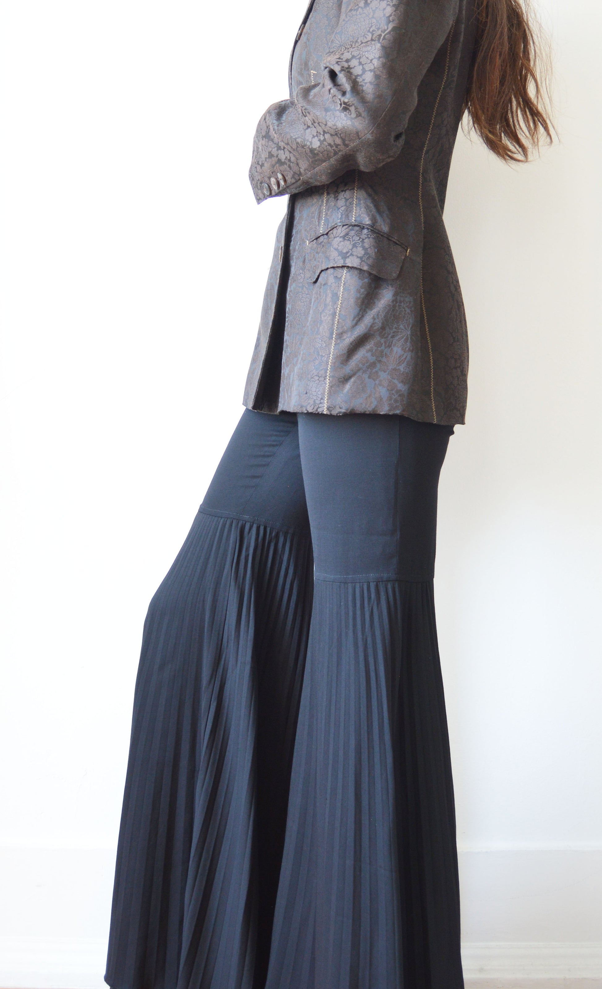 vintage dolce gabbana fw 2000 black pleated trousers