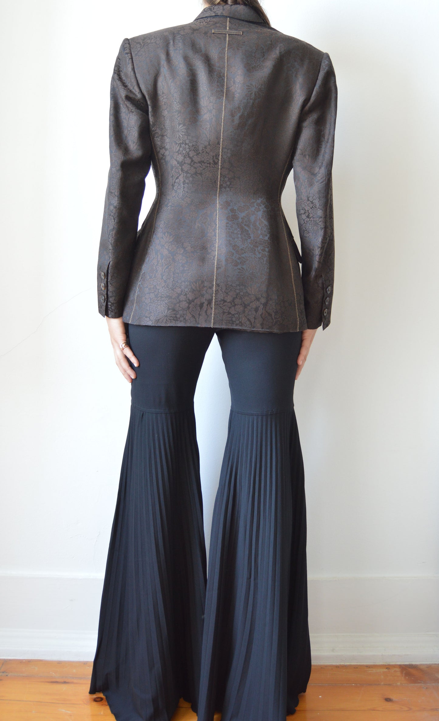 vintage dolce gabbana fw 2000 black pleated trousers