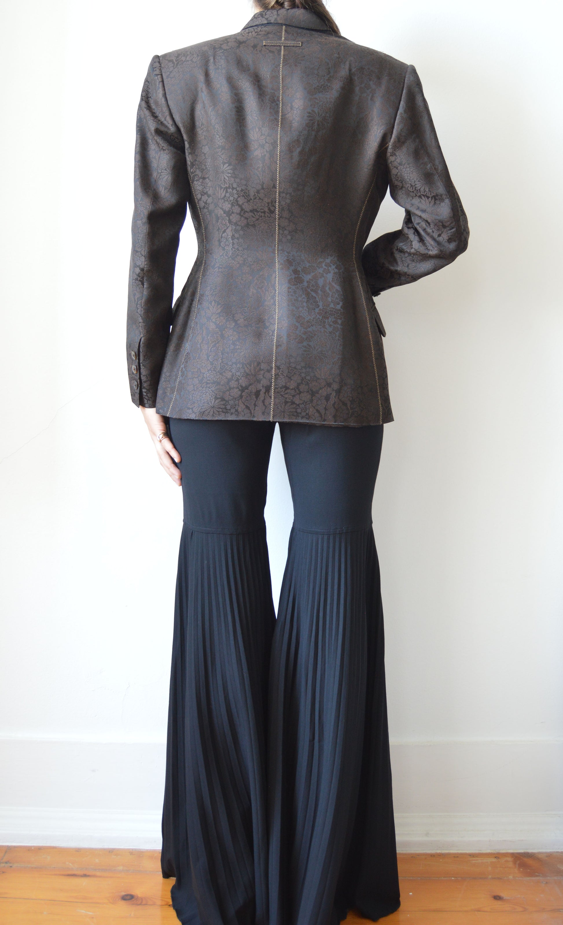 vintage dolce gabbana fw 2000 black pleated trousers