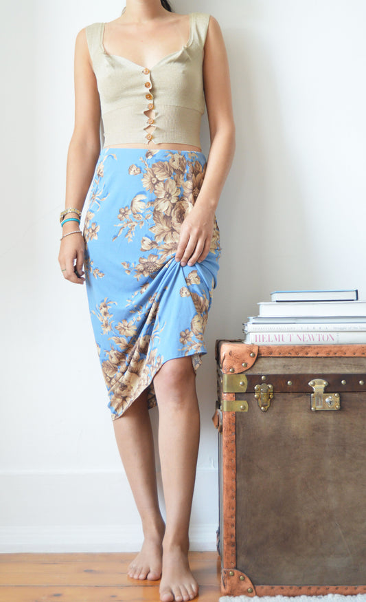 Vintage Dolce & Gabbana S/S 1997 Floral Midi Skirt