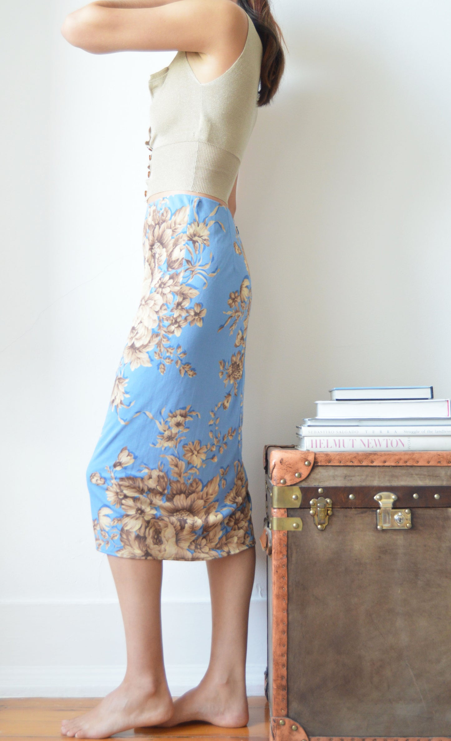 Vintage Dolce & Gabbana S/S 1997 Floral Midi Skirt