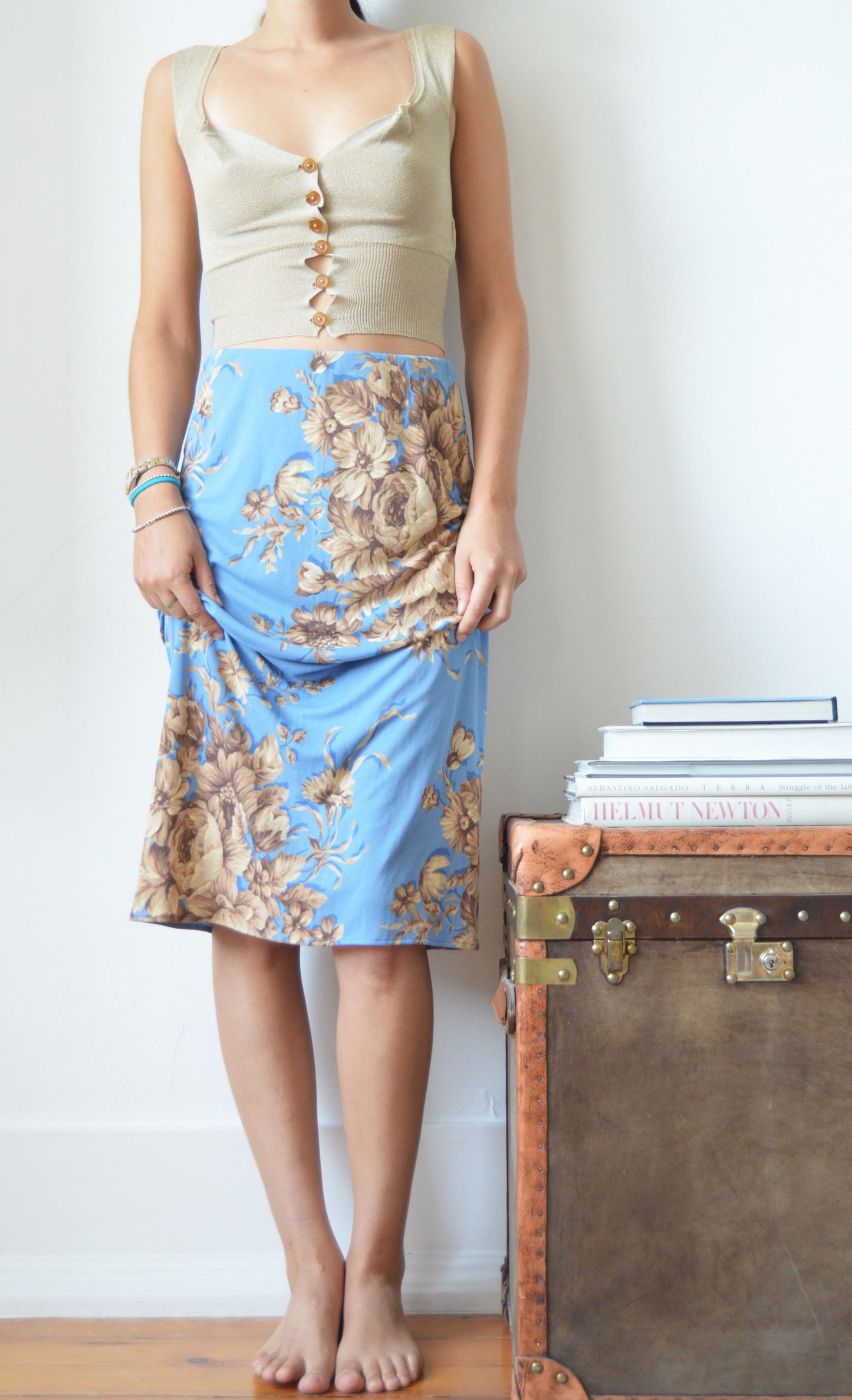 Vintage Dolce & Gabbana S/S 1997 Floral Midi Skirt