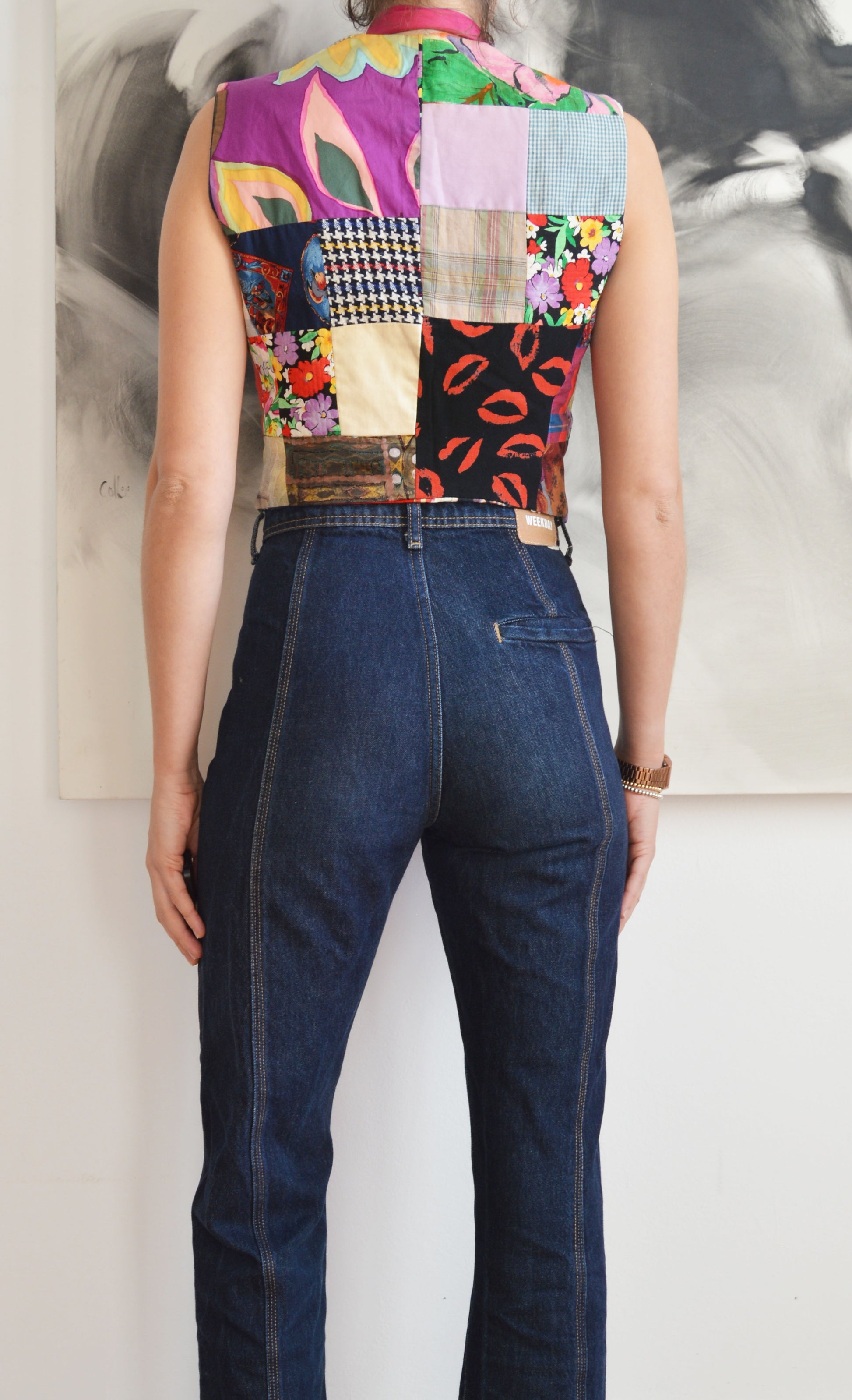 vintage dolce gabbana ss 1993 cotton patchwork waistcoat