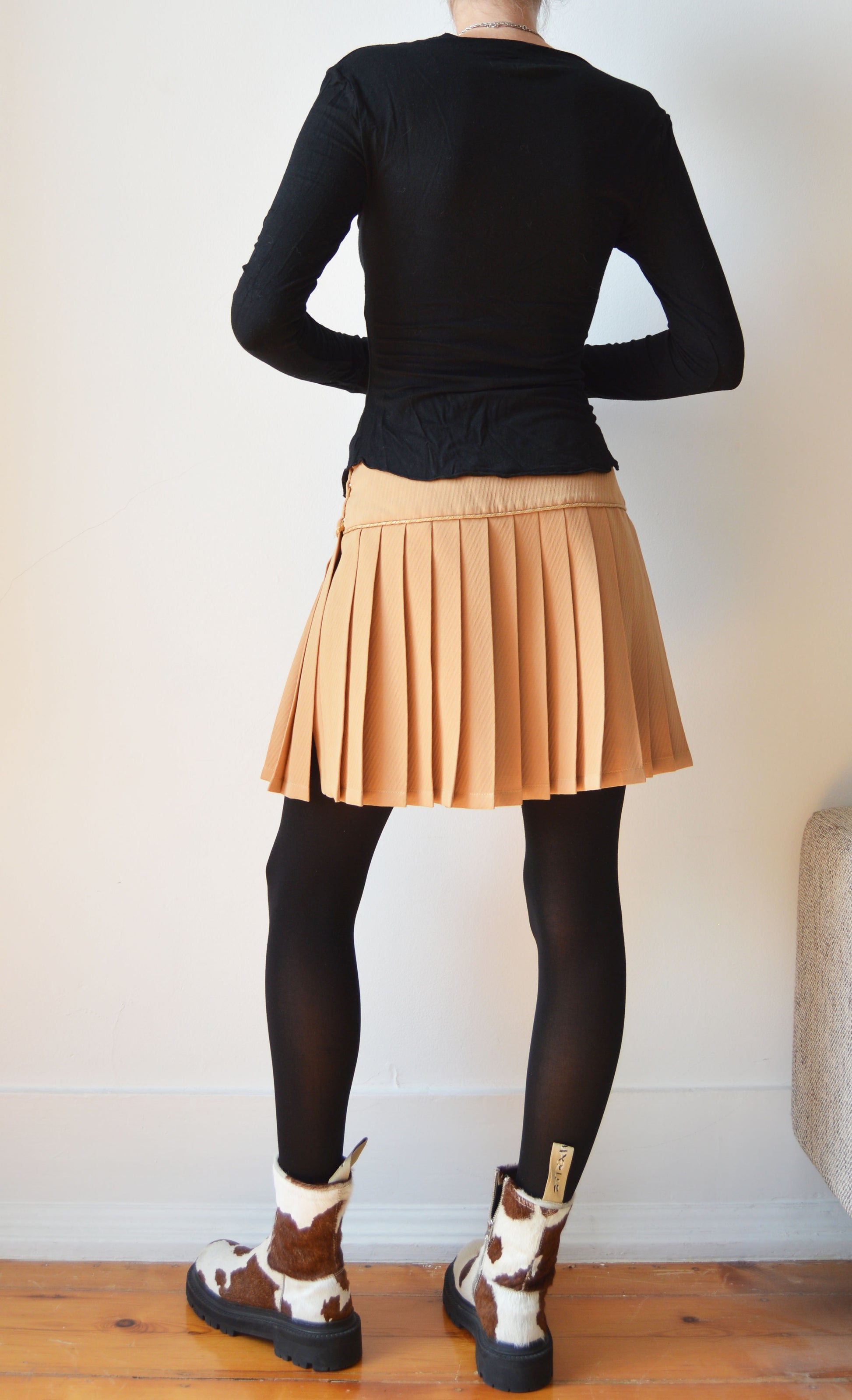 vintage gianni versace couture pleated mini skirt